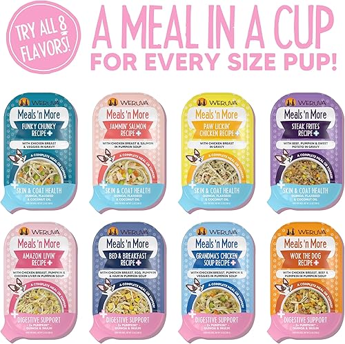 Miniatura 5 de Weruva Meals 'n More - Alimento húmedo natural para perros, Bed & Breakfast Plus soporte digestivo, taza de 3.5 onzas (paquete de 12)