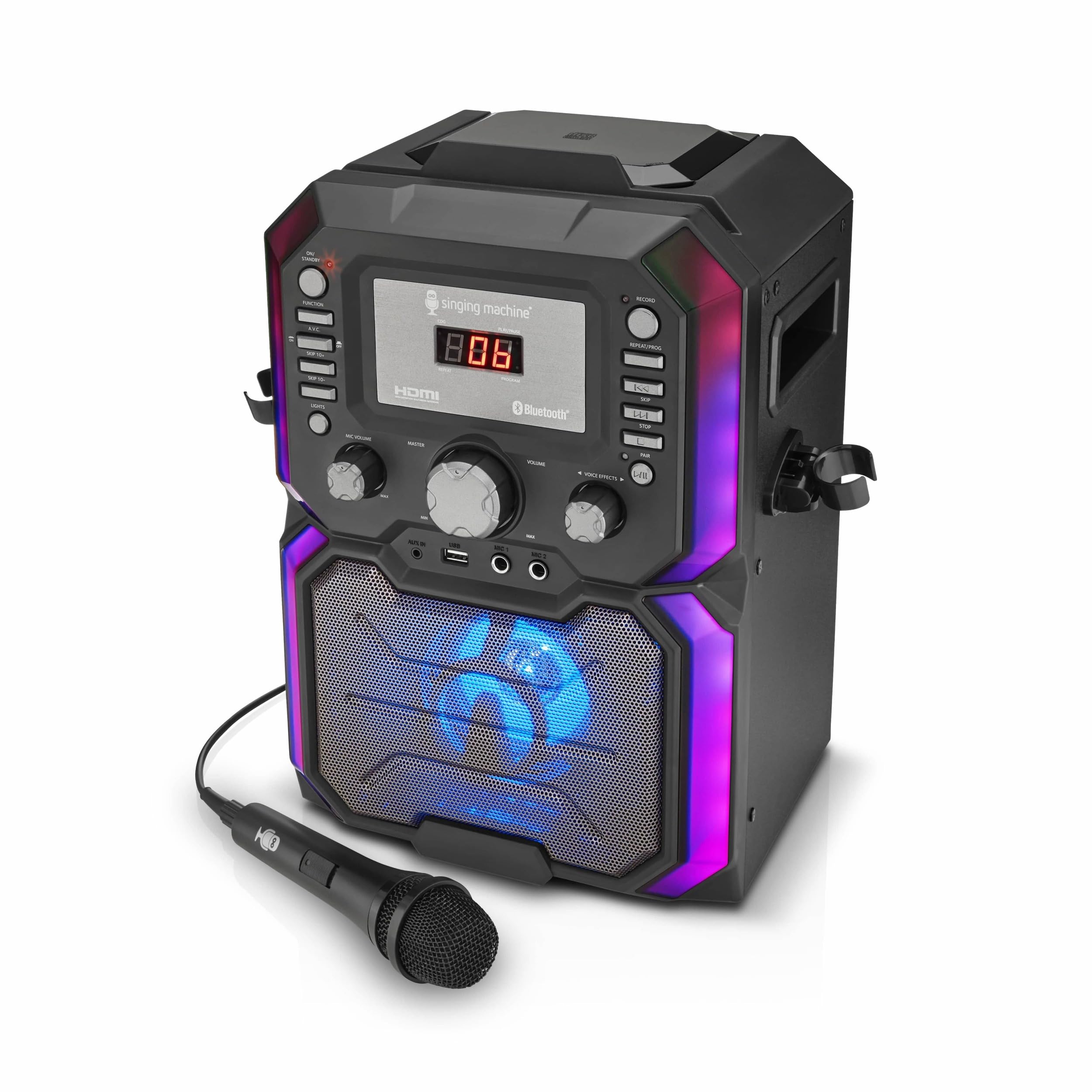 Singing Machine SingCast K-Box Video Casting Karaoke Machine with Bluetooth, Party Speaker with Lights with Microphone for Adults and Kids - Image 2