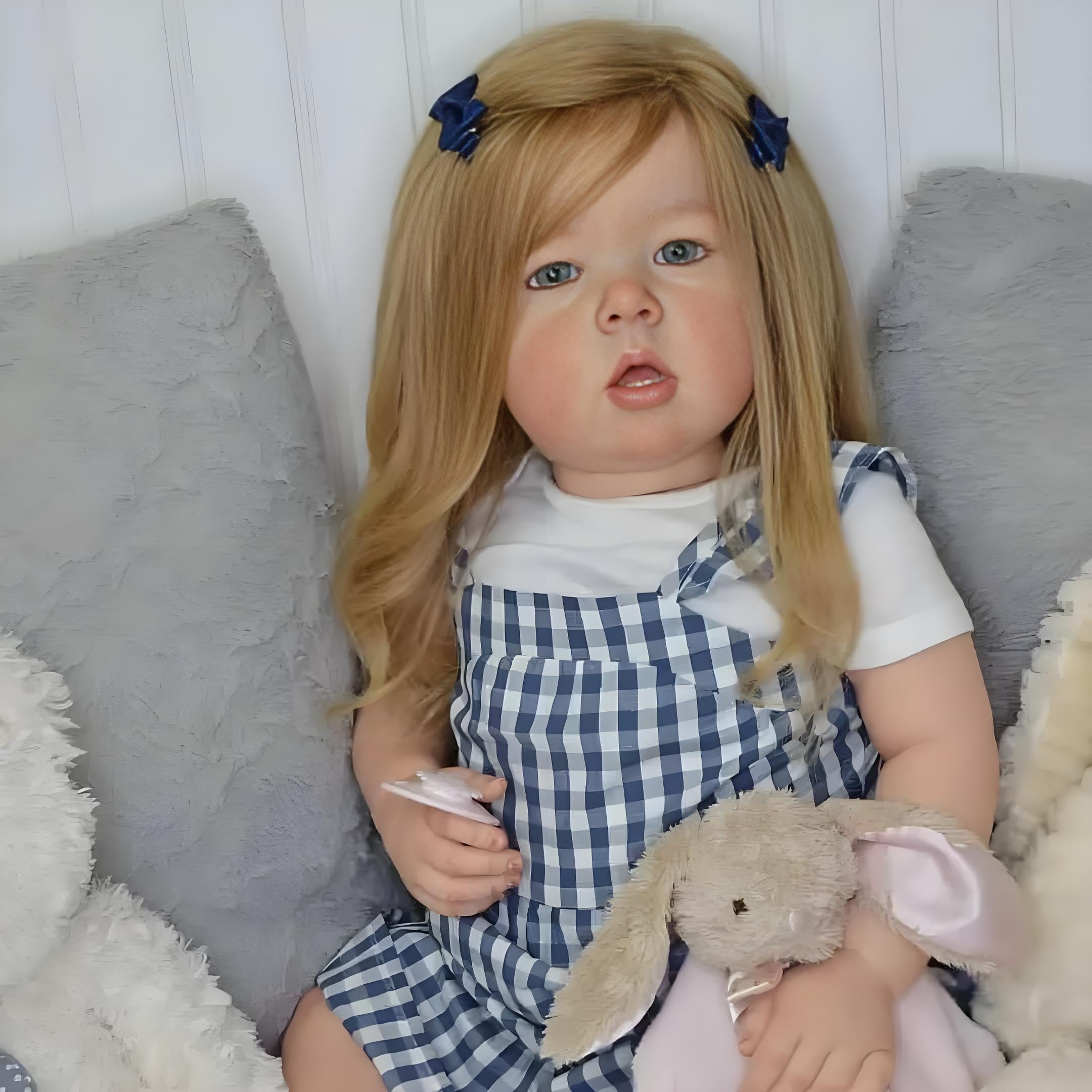 RXDOLL 71 cm Reborn lalki dla maluchów, miękkie, winylowe kończyny, tkanina, ciało, realistyczne lalki dla dziewczynek z ukorzenionymi włosami, realistyczna lalka noworodka, prawdziwy rozmiar, Reborn