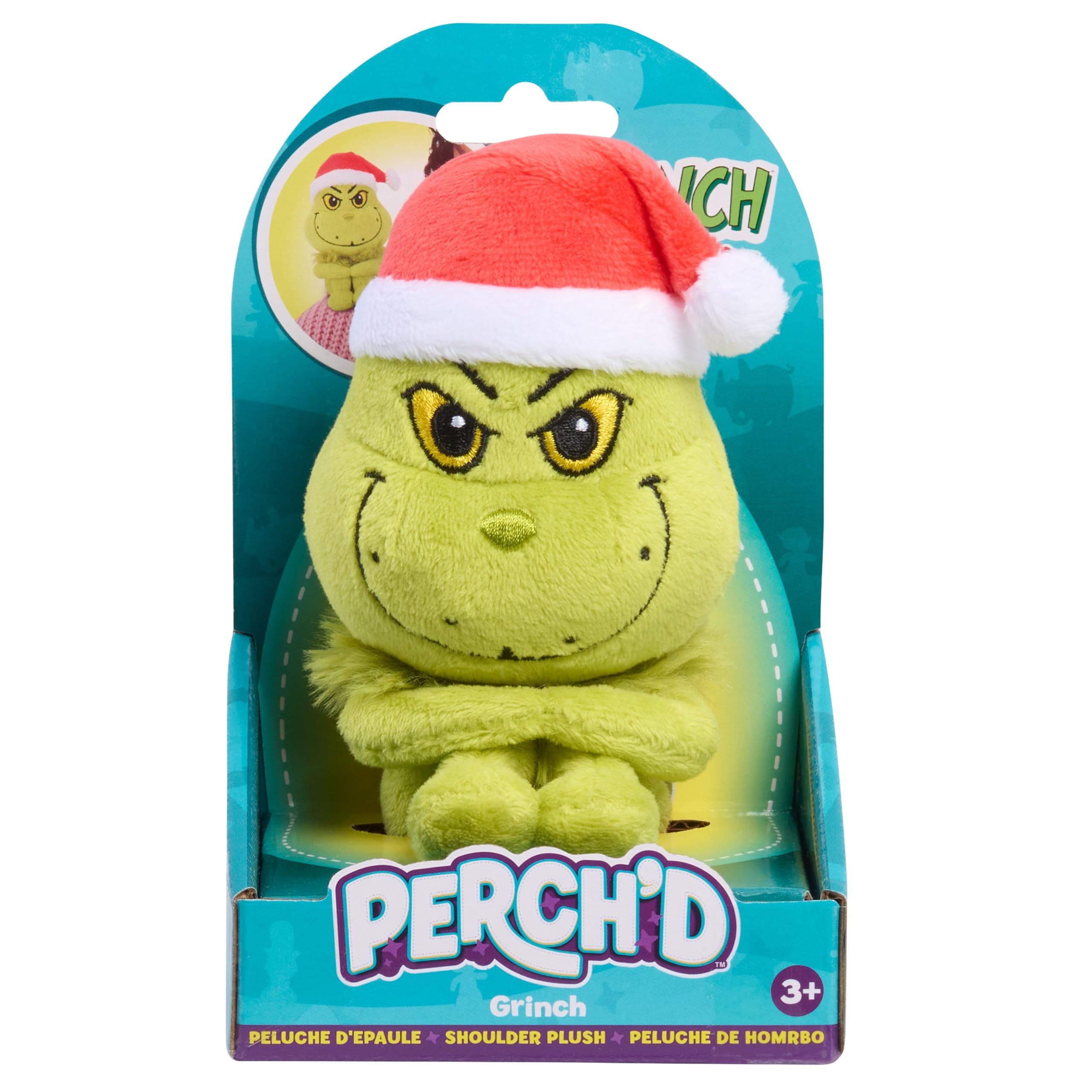 Dr. Seuss Grinch Perch'd Spalla Peluche - Grinch