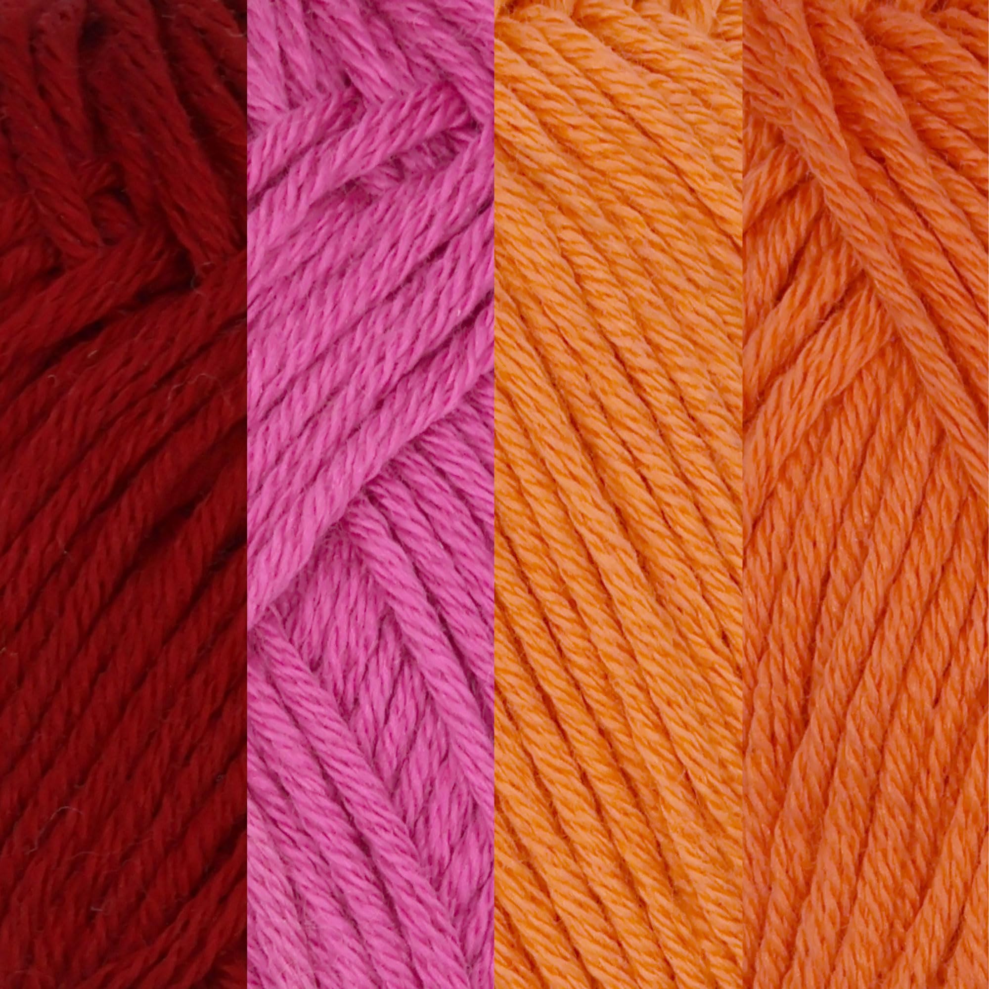 JubileeYarn Bamboo Cotton Sport 4 Ply Yarn - 50g/Skein - Shades of Orange - 4 Skeins, 84 Shades of Orange - Image 2