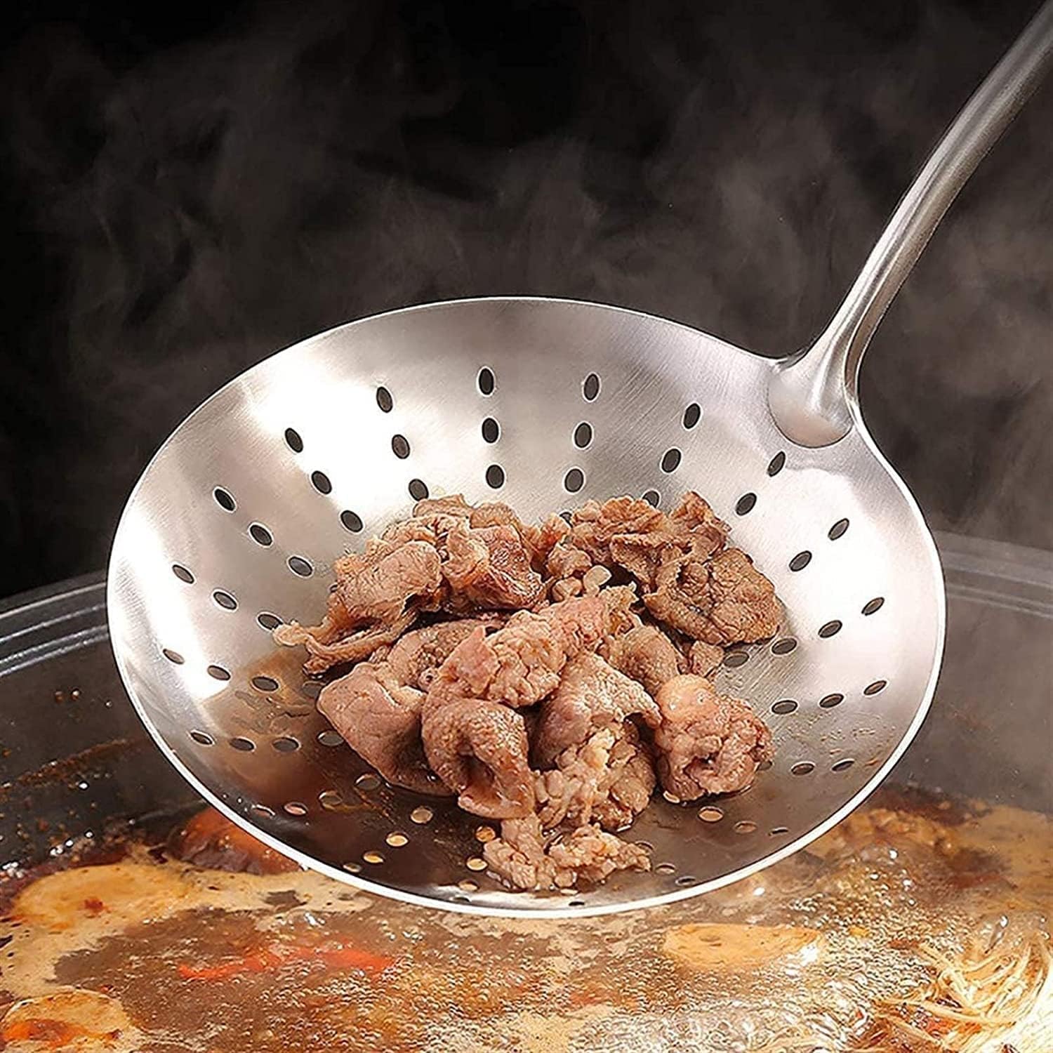 Stainless-Steel Kitchen Utensil Set - 304 Stainless Steel kitchenware Set a Full Set of Household Kitchen Cooking Shovel, Soup Spoon, Colander, Cooking Spoon