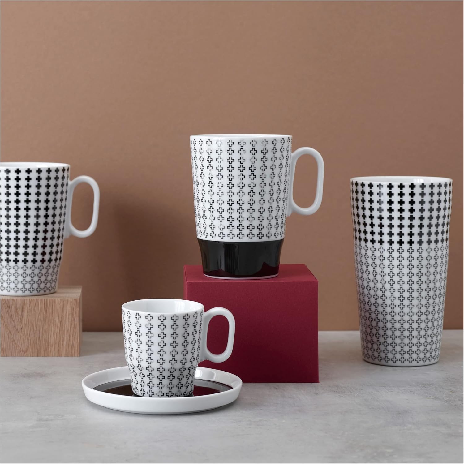RITZENHOFF 3721003 Espresso Cup 95 ml Series Genussklasse No. 3 Set with Saucer Porcelain Designer Piece