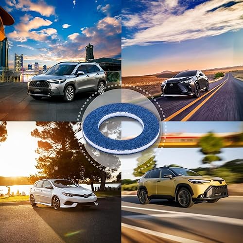 Miniatura 6 de 10 juntas de tapón de drenaje de aceite de motor de repuesto para Toyota 90430-12031 Lexus Scion RAV4 Camry Avalon Corolla