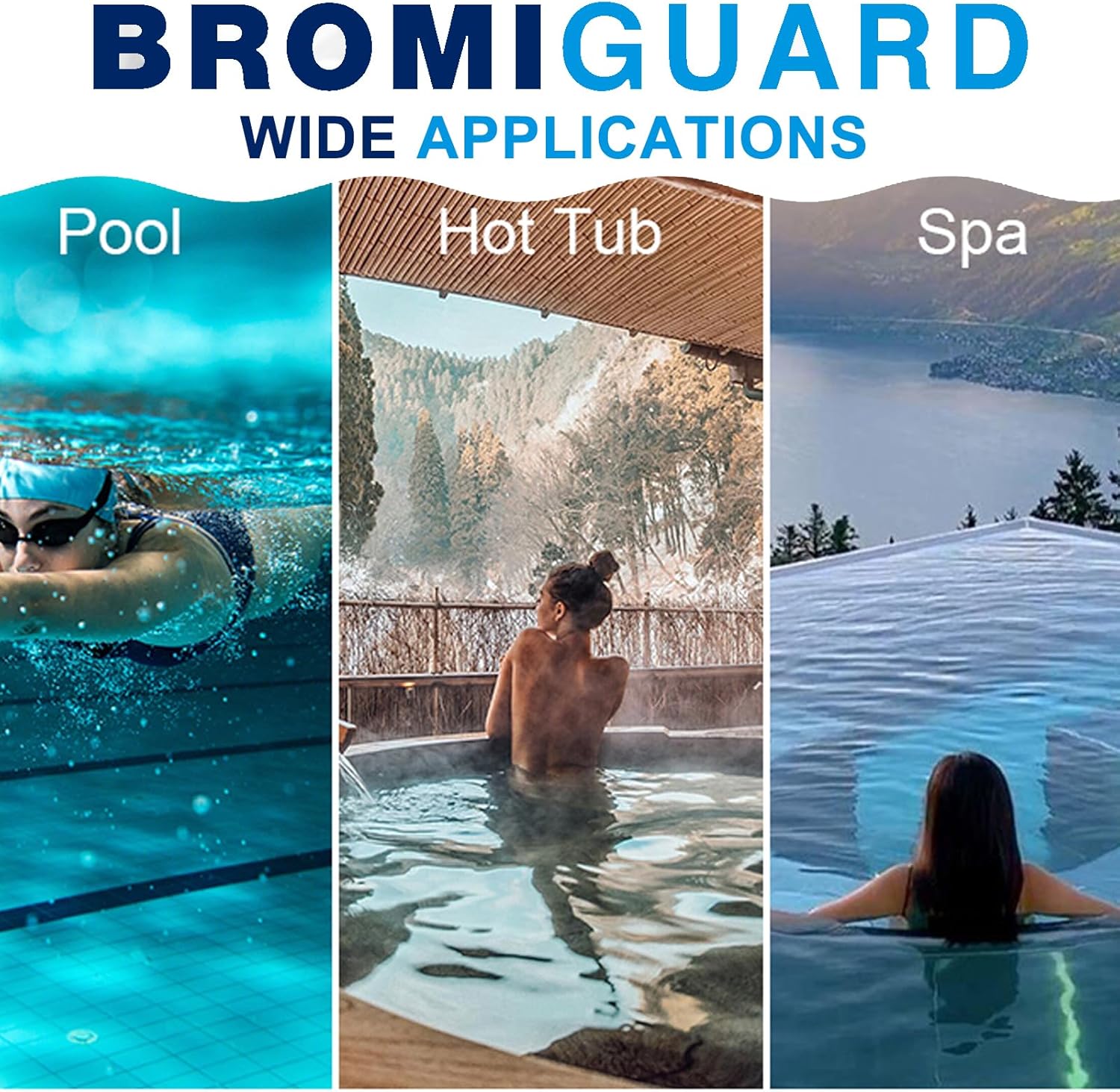 Pack of 2 | BROMIGUARD Bromine Tablets 1 Inch 4 Lbs for Spa Hot Tub Chemical Sanitizer Bromine Tabs | Long-Lasting 1" Brominating Tablets for Pools | Less Chlorine Odor Total 8 Pounds - Image 6