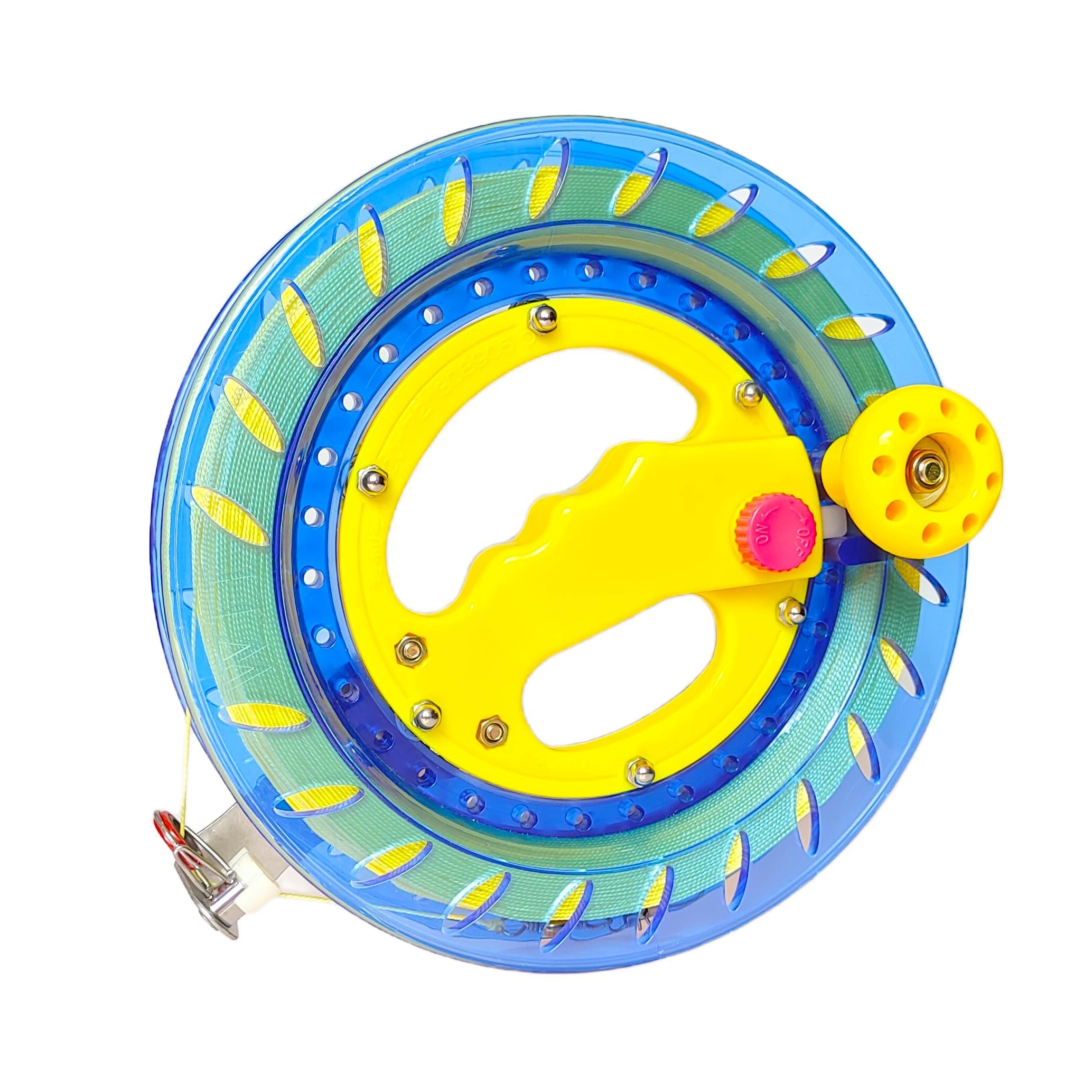 Drachenrolle für Erwachsene, benutzerfreundliche Drachenrolle (dunkelblau) | 20cm,ABS-Kunststoff,300 m Leine,geeignet für Einleiner-Drachen,Tragkraft 23kg,Sicherheitsverriegelung,mit Verbindungsstücken
