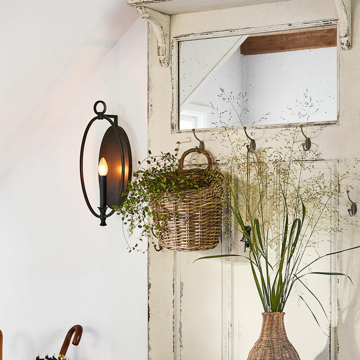 Loberon Korb Korovu, Gemütlicher Landhaus-Look, Rustikales Design, Handgeflochten, Aufbewahrung, Rattan, braun | Gemütlicher Landhaus-Look, Rustikales Design, Handgeflochten, Aufbewahrung, Rattan