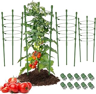 Legigo 4 Pack Tomato Cages for Garden- 36 Inches Adjustable Garden Cucum...