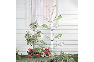 Bottle Tree Glass Bottles - Illuminate Your Yard with Glowing Green Glass