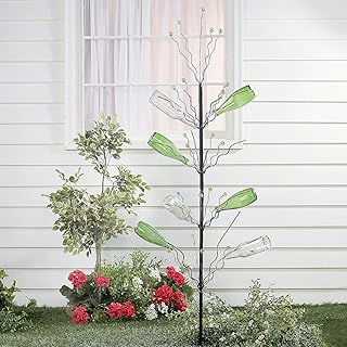 14 Backyard Decor Ideas for Stylish Welcoming Outdoor Spaces 65 Fun Express Metal Bottle Tree Garden Sculpture - 45 Inch Tall Wine Bottl...