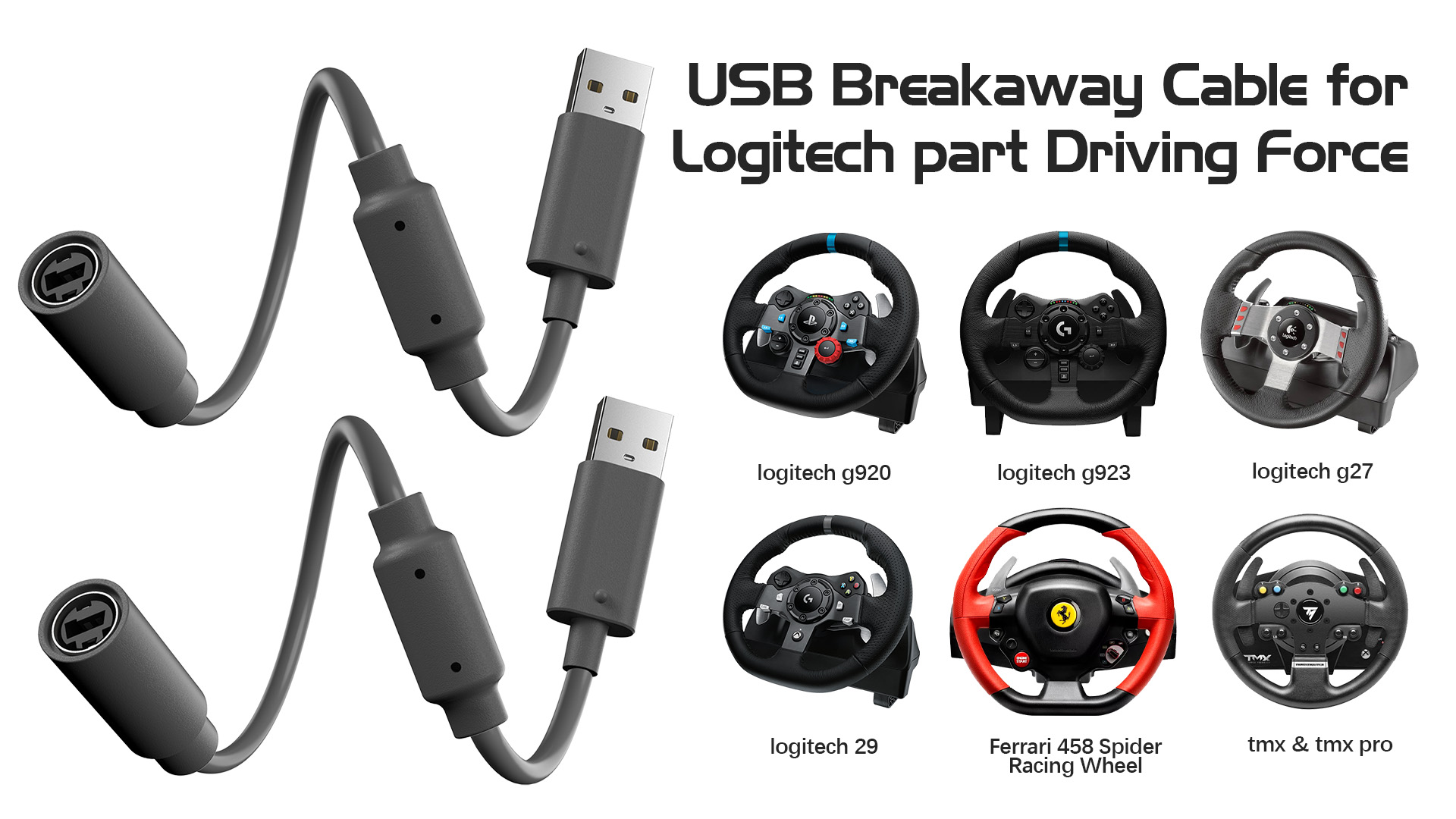 Amazon.com: USB Breakaway Cable Compatible with Logitech G920 G923