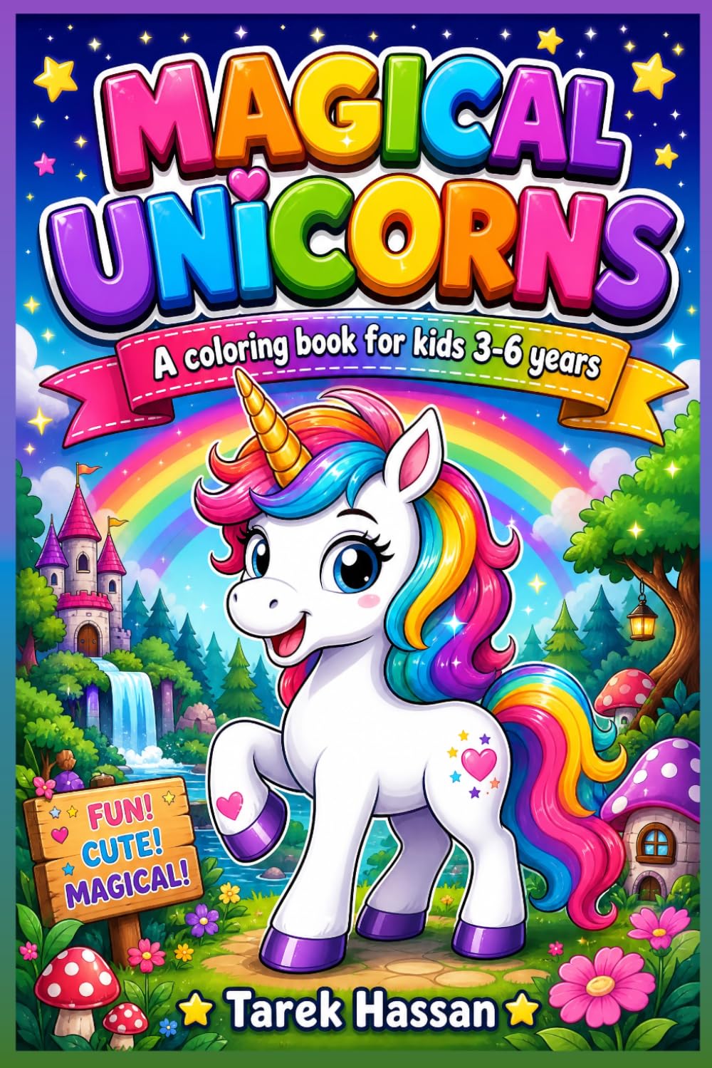 Magic Unicorns A Magical Coloring Book for Kids Ages 3–6: Magic Unicorns: A Magical Coloring Book for Kids Ages 3–6 with 20 Easy Bold-Line Unicorn ... 20-Book Adventure for Creative Kids Ages 3-6)