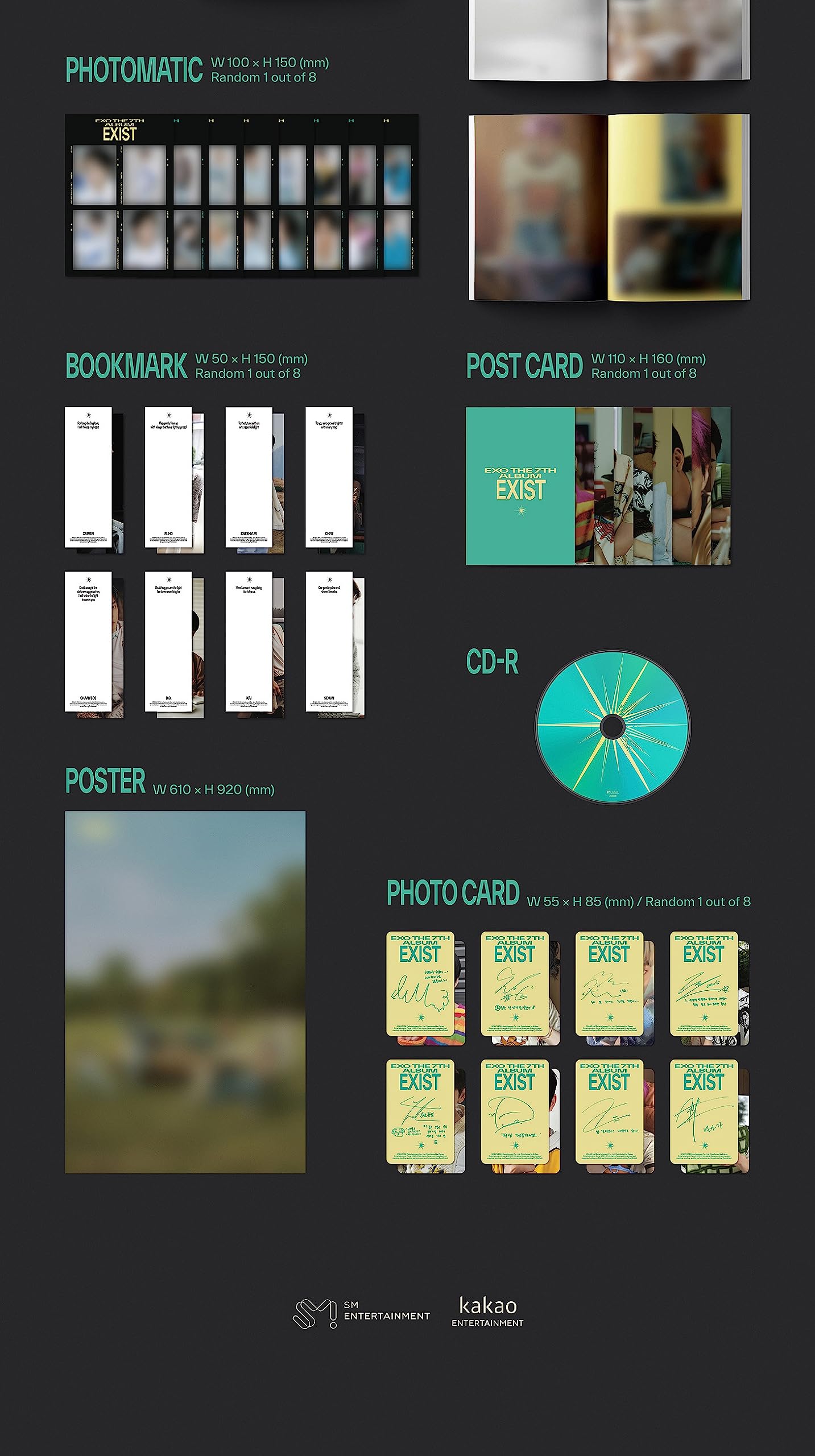 Amazon.co.jp: EXO EXIST 7th Album Contents+POB+Photocard+