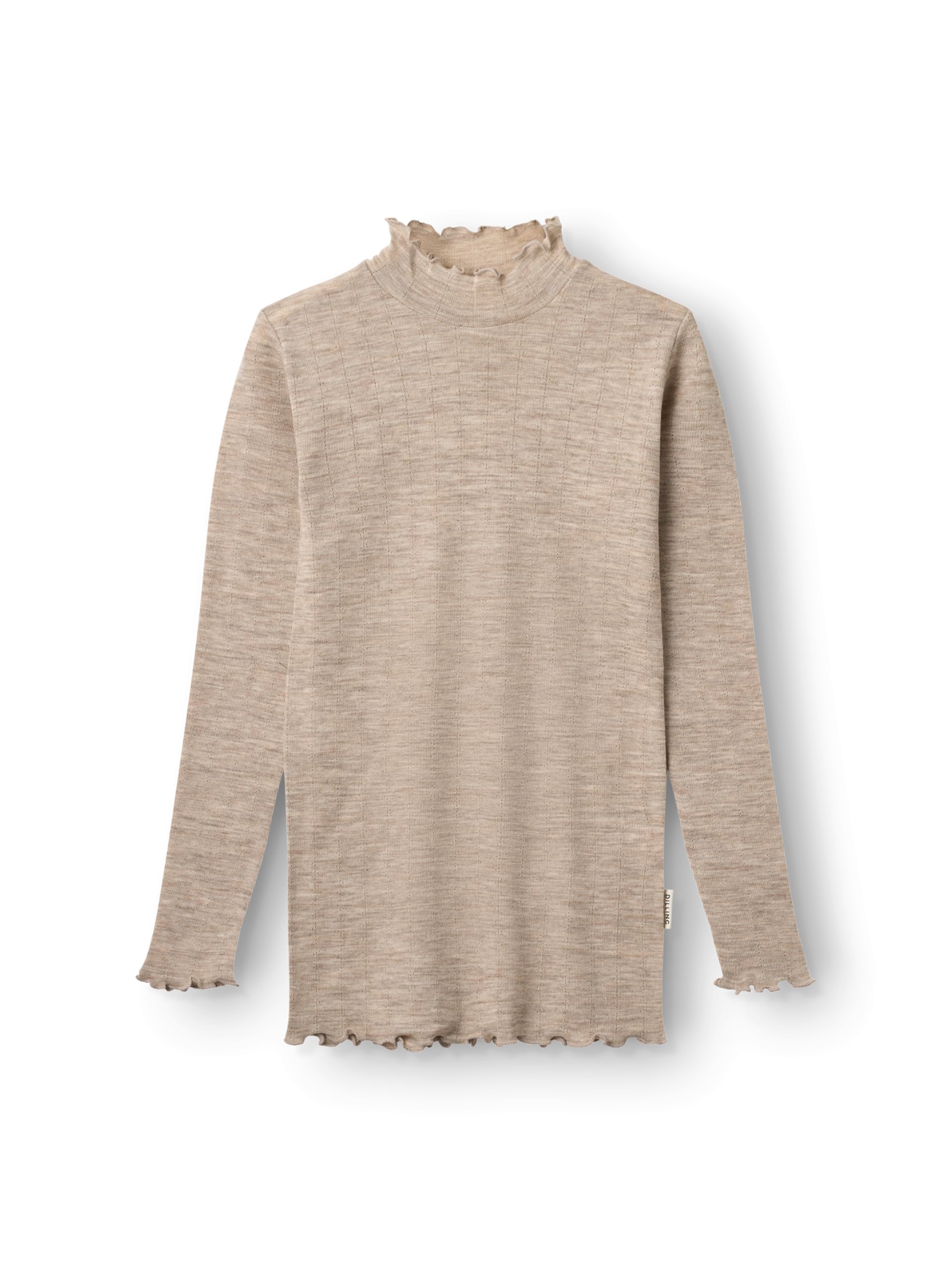 DILLING Pointelle Langarmshirt für Kinder aus Wolle und Seide