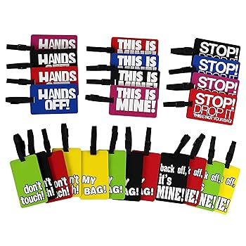 Amazon.co.jp: Iconikal 面白い明るい色のラゲッジタグ Don't