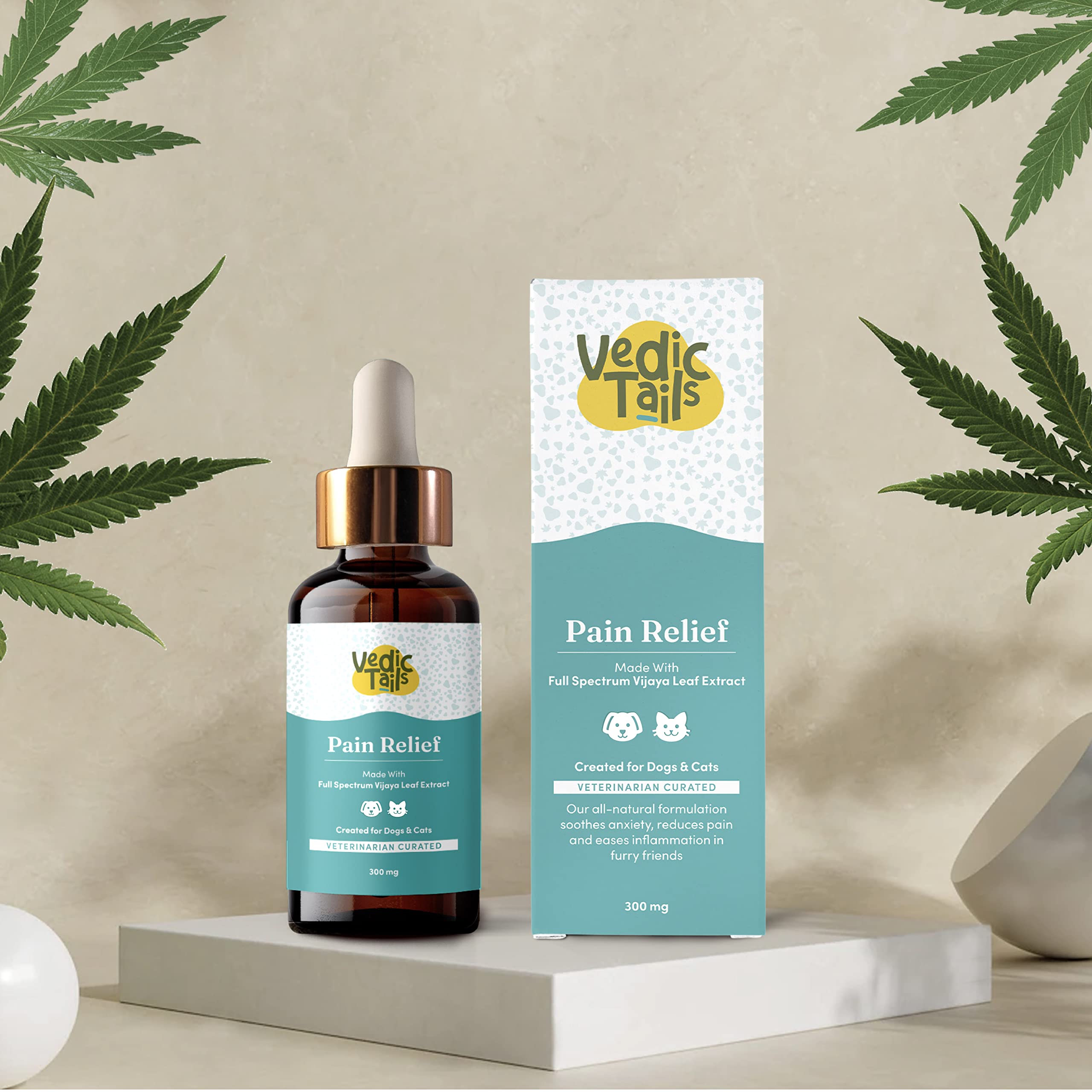 Vedic Tails Pain Relief Oil for Dogs Cats 100% Certified Vijaya Leaf Extracts | Organic pet Supplies 100% Raw (B0B828XXHP) Amazon Price History, Amazon Price Tracker
