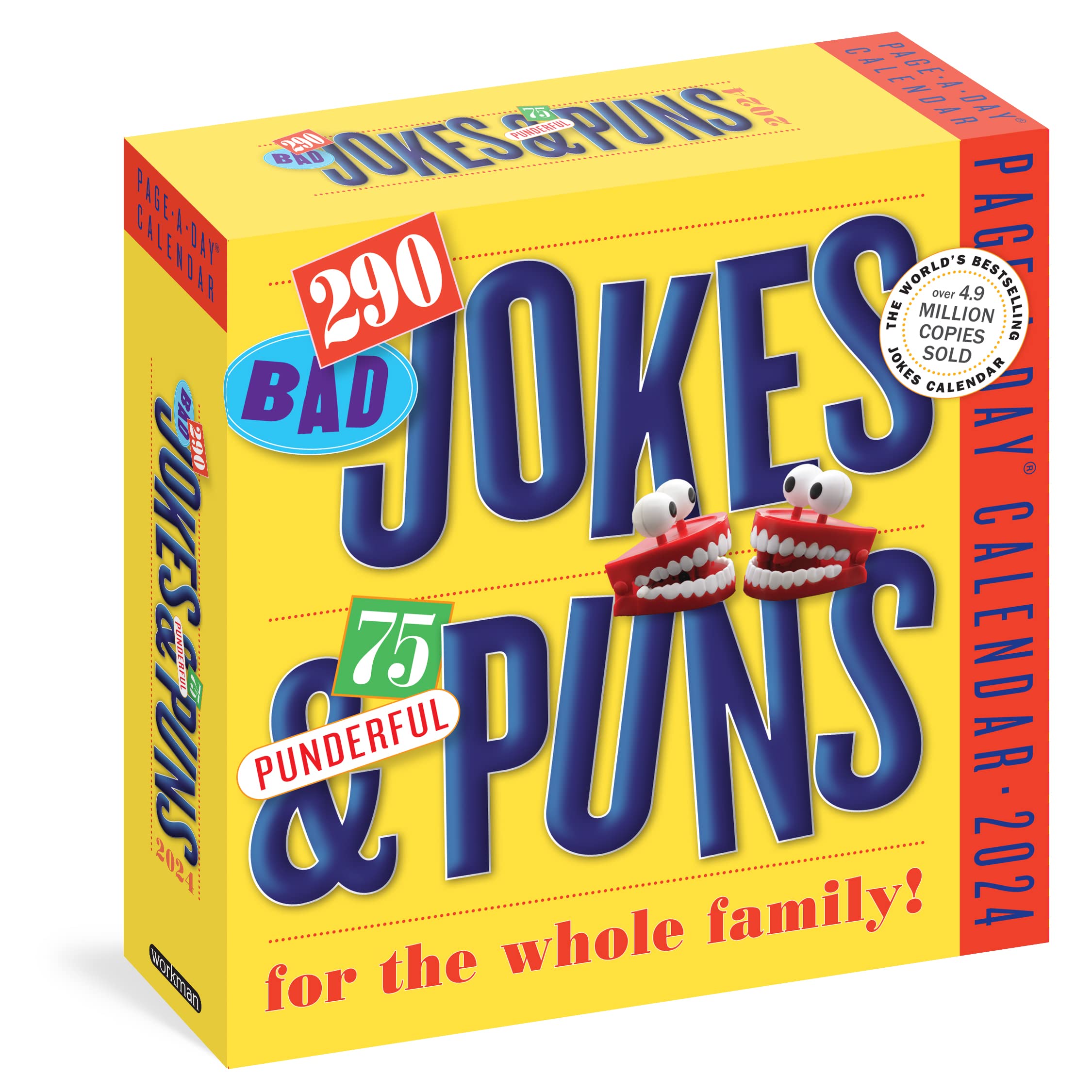 290 Bad Jokes & 75 Punderful Puns for the Whole Family Page-A-Day Calendar 2024: The World's Bestselling Jokes Calendar