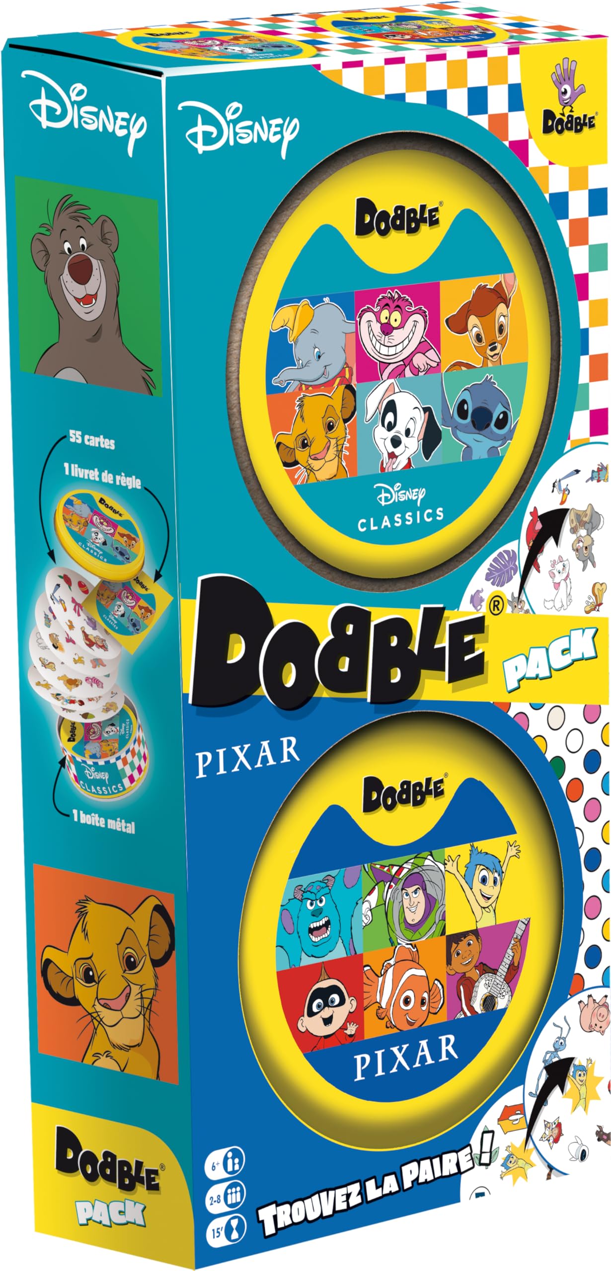 ASMODEE Dobble Teams – Gioco Da Tavolo Di Carte In Squadra – 2-8 Giocatori, 15 Min, Per Adulti E Bambini 6+ – Versione Francese