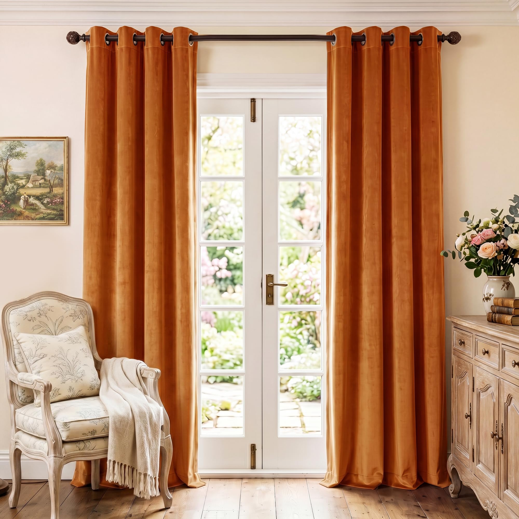Black Velvet Blackout Curtains - Luxurious & Thermal -26 Black Velvet Blackout Curtains - Luxurious & Thermal -26