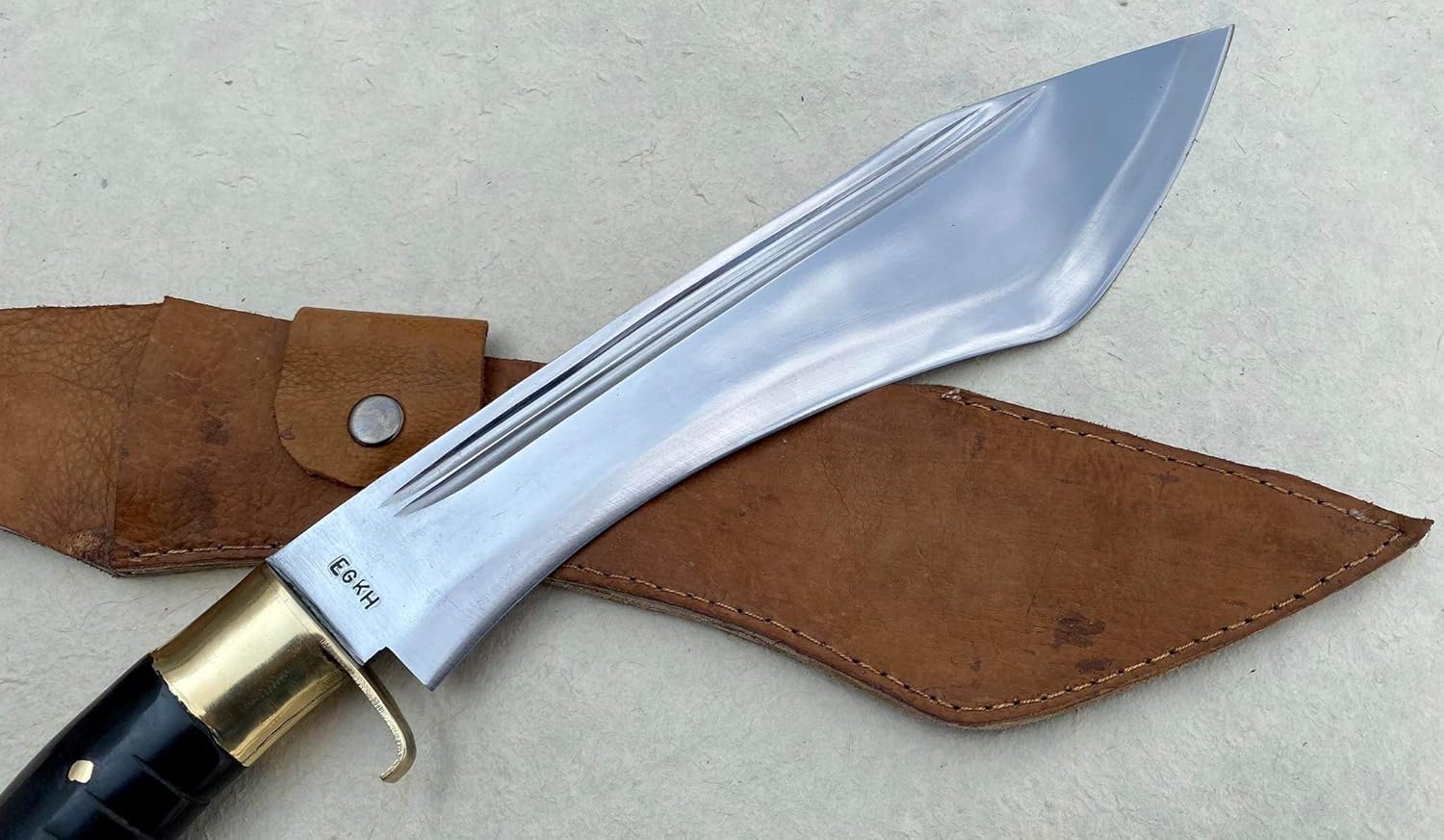 Tactical Outdoor Blade Kukri - 12" Hand Forged Full Tang Khukuri - Handmade Carbon Steel 5160 with Water Buffalo Horn Handle Khukuri House Nepal