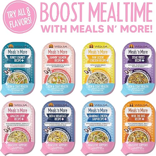 Miniatura 5 de Weruva Meals 'n More - Alimento húmedo natural para perros, sopa de pollo de la abuela más apoyo digestivo, taza de 3.5 onzas (paquete de 12)