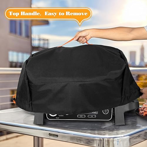 Miniatura 4 de Funda para parrilla compatible con parrilla Ninja OG701 OG751 Woodfire, bolsa de accesorios para parrilla de barbacoa con asa y bolsillo interior,