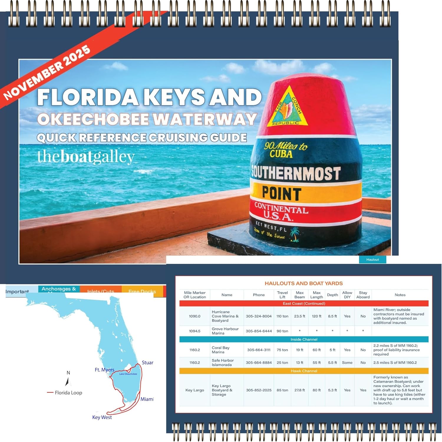 The Boat Galley Florida Keys Quick Reference Cruising Guide: Florida Keys, SW Florida, and Okeechobee Waterway — The Complete Florida Loop      Spiral-bound – November 1, 2025