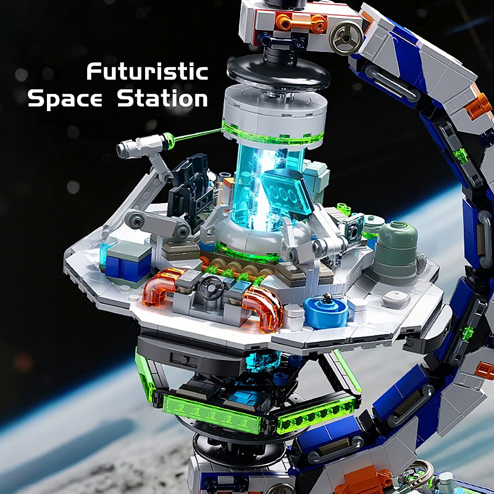Sosuy Space Station, Juguete Stem para niños 8 con Nave Espacial LED, Sets espaciales con Soporte de exhibición y Estructura giratoria motorizada, Regalos cumpleaños niños Colegio Mujer Infantil Sosuy Space Station, Juguete Stem para niños 8 con Nave Espacial LED, Sets espaciales con Soporte de exhibición y Estructura giratoria motorizada, Regalos cumpleaños niños Colegio Mujer Infantil