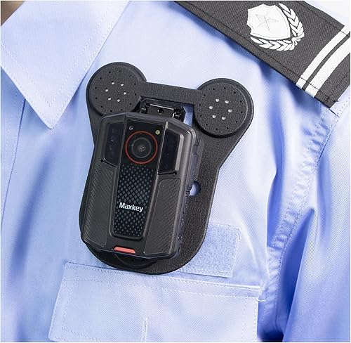 Miniatura 2 de Maxkey Soporte magnético para cámara corporal, seguro, universal, diseño de sílice negra - Dos potentes clips magnéticos, asegurando una fijación