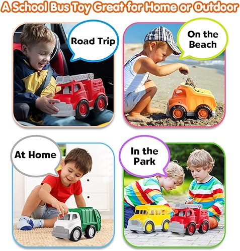 Miniatura 5 de PLAY Juguete ecológico para autobús escolar, certificado por USDA, sin BPAftalatoPVC, juguete de autobús bioplástico reciclado, regalo para niños y