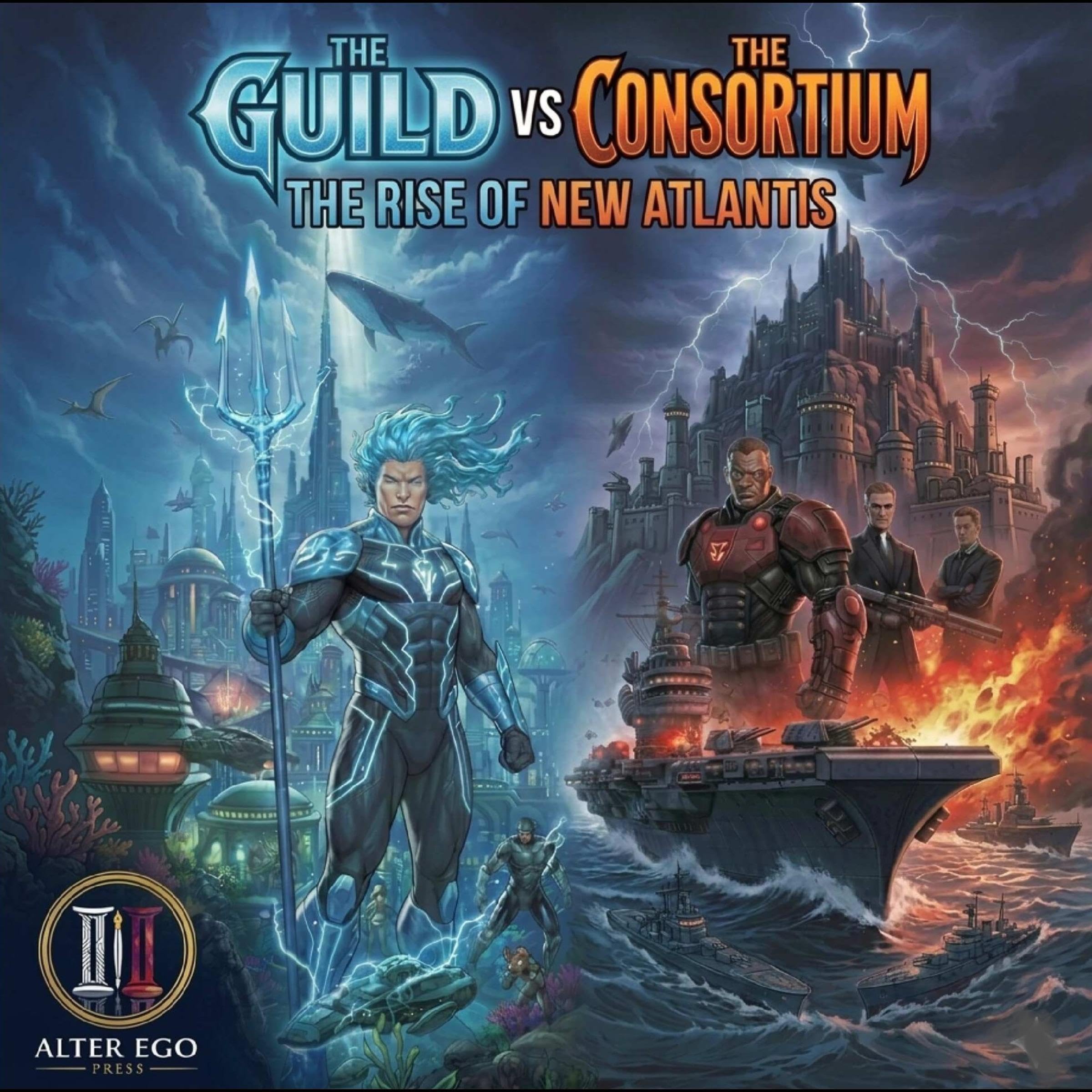 Cover art for The Guild vs The Consortium: The Rise of New Atlantis