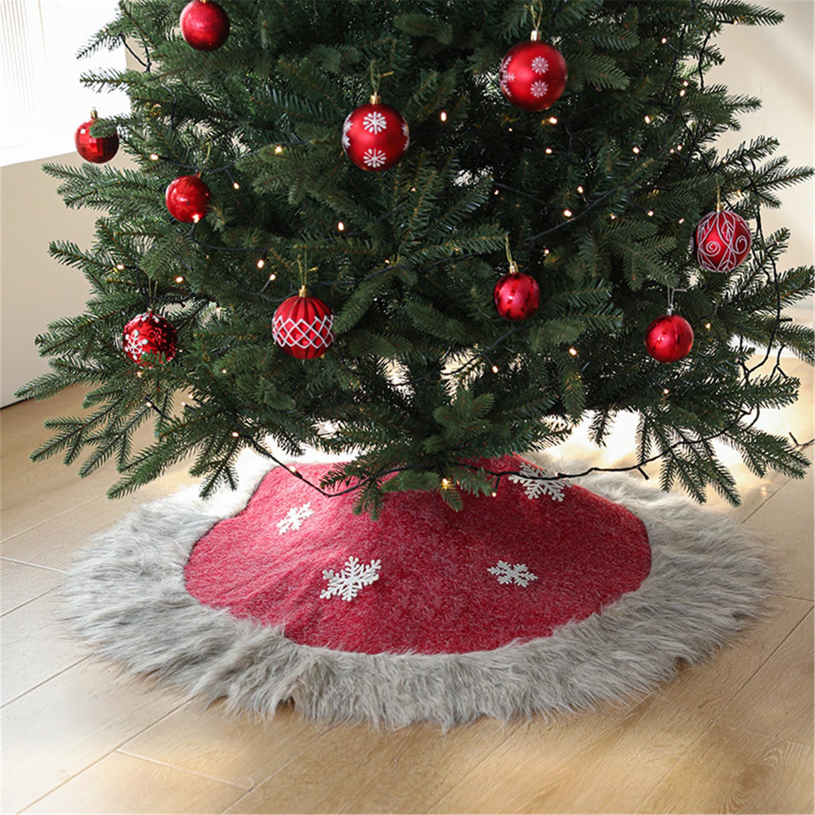 Gonna decorativa per albero di Natale, gonna per albero di Natale, copertura per i piedi, per riunioni di famiglia, accessori per feste