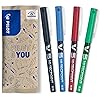 Pilot V5 Liquid Ink Rollerball 0.5mm Tip - Black/Blue/Red/Green (Pack of 4)