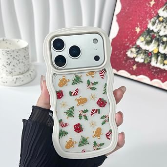 XIZYO Christmas Phone Case for iPhone 17 Pro Max Wavy, Gingerbread Man