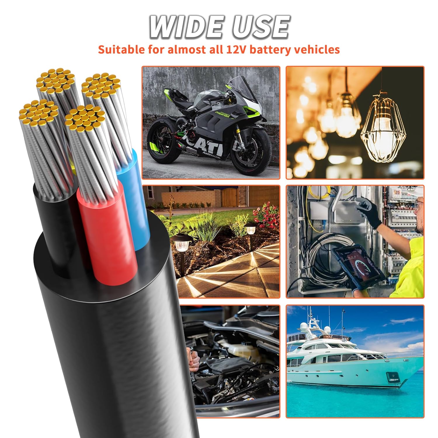 100FT 18 Gauge Wire,Automotive Wire,4 Conductor Electrical Stranded PVC Cord,12V Low Voltage, Tinned Copper Flexible 18/4 Cable for LED Strips Lamp Lighting