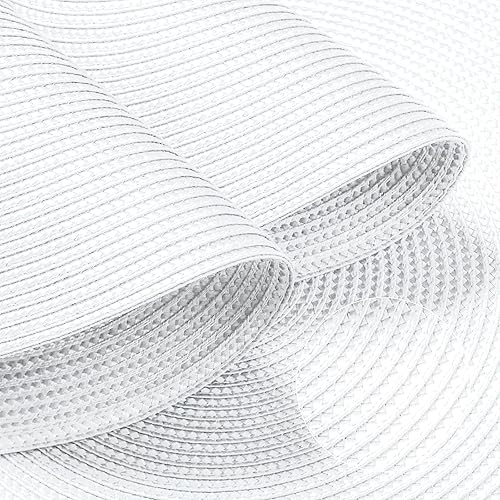 Miniatura 4 de FunWheat Juego de 6 manteles individuales redondos trenzados para mesas de comedor, tejidos, lavables, antideslizantes, pequeños de 13 pulgadas (S