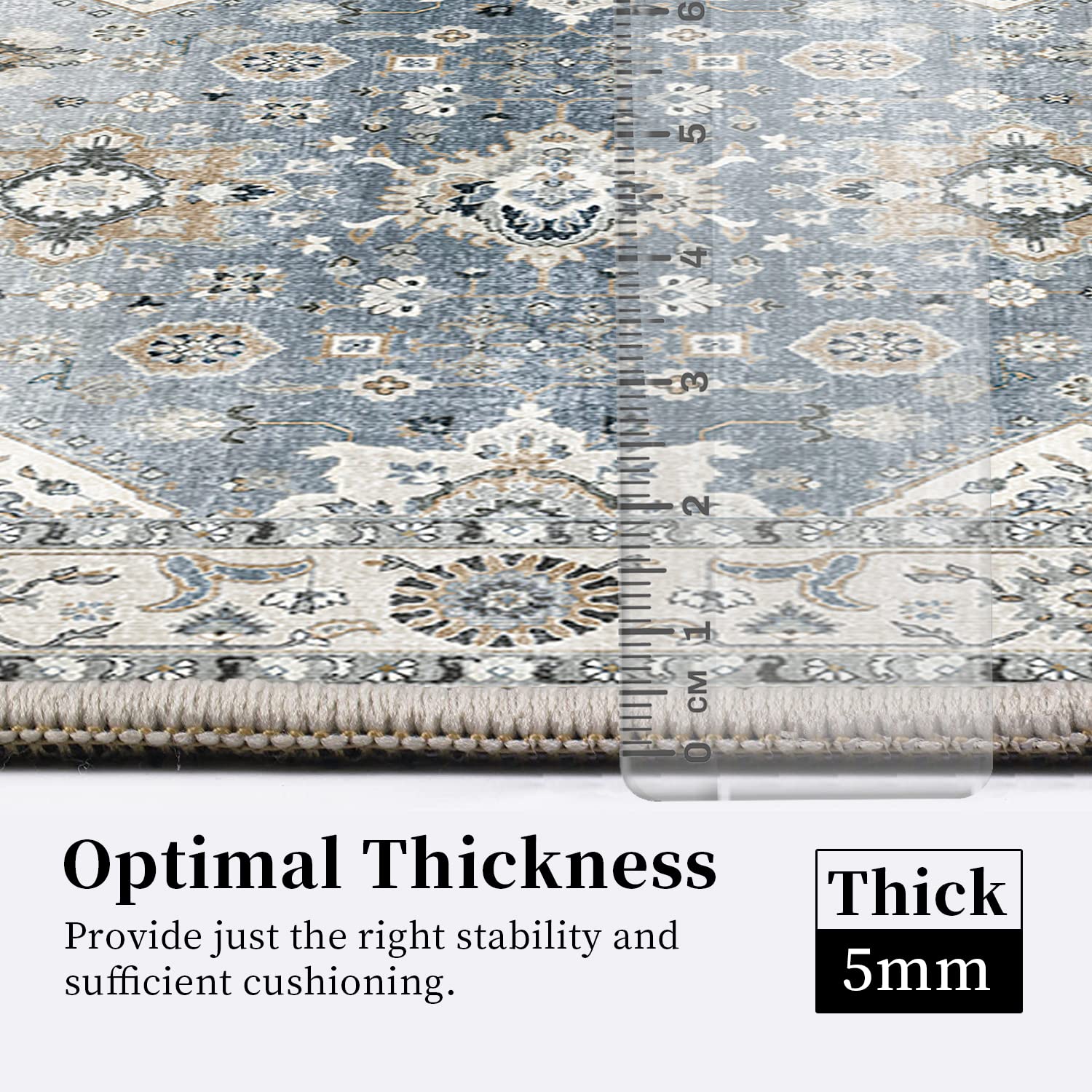 HY HAO YUN LAI Non Slip Runners for Hallways,Washable Hallway Runner Rug,Long Ultra Soft Kitchen Runner Rug,Non Shedding Accent Farmhouse Runner Rugs (Grey, 2 X 3)