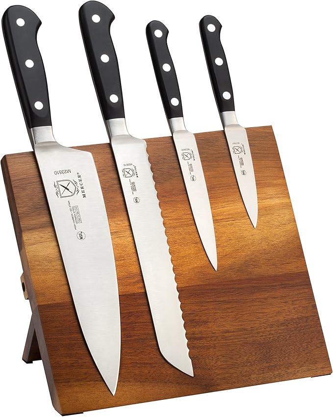 Mercer Culinary Renaissance 5-Piece Magnetic Board Set, Acacia