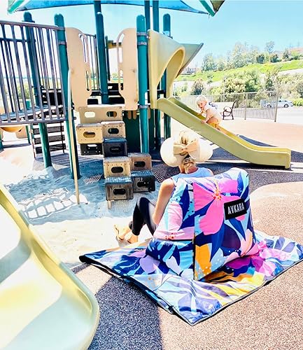 Miniatura 8 de AVKARA Tumbona Silla de playa Tumbona de tierra tropical Tumbona inflable Silla portátil ligera