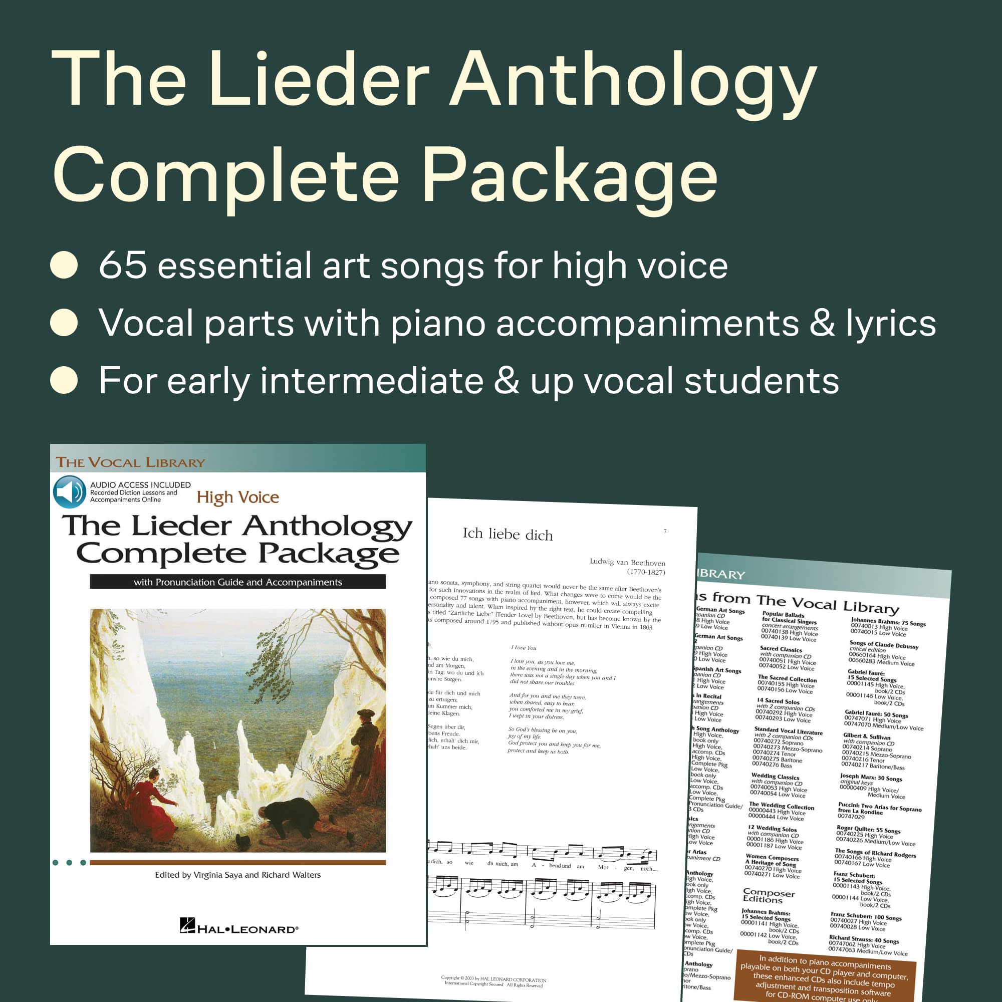 The Lieder Anthology Complete Package - High Voice: Book/Pronunciation Guide/Accompaniment Online Audio (The Vocal Library)