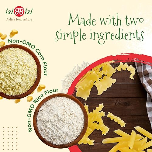 Miniatura 3 de isiBisi Family Pack - Muestra de pasta sin gluten, hecha con arroz y harina de maíz, Penne Rigate, pasta de mafalda para bebés y fideos Spirali,