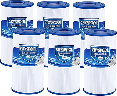 Cryspool Type A or C Pool Filter Compatible with 29000E/59900E, Easy Set Pool Filters, 6 Pack