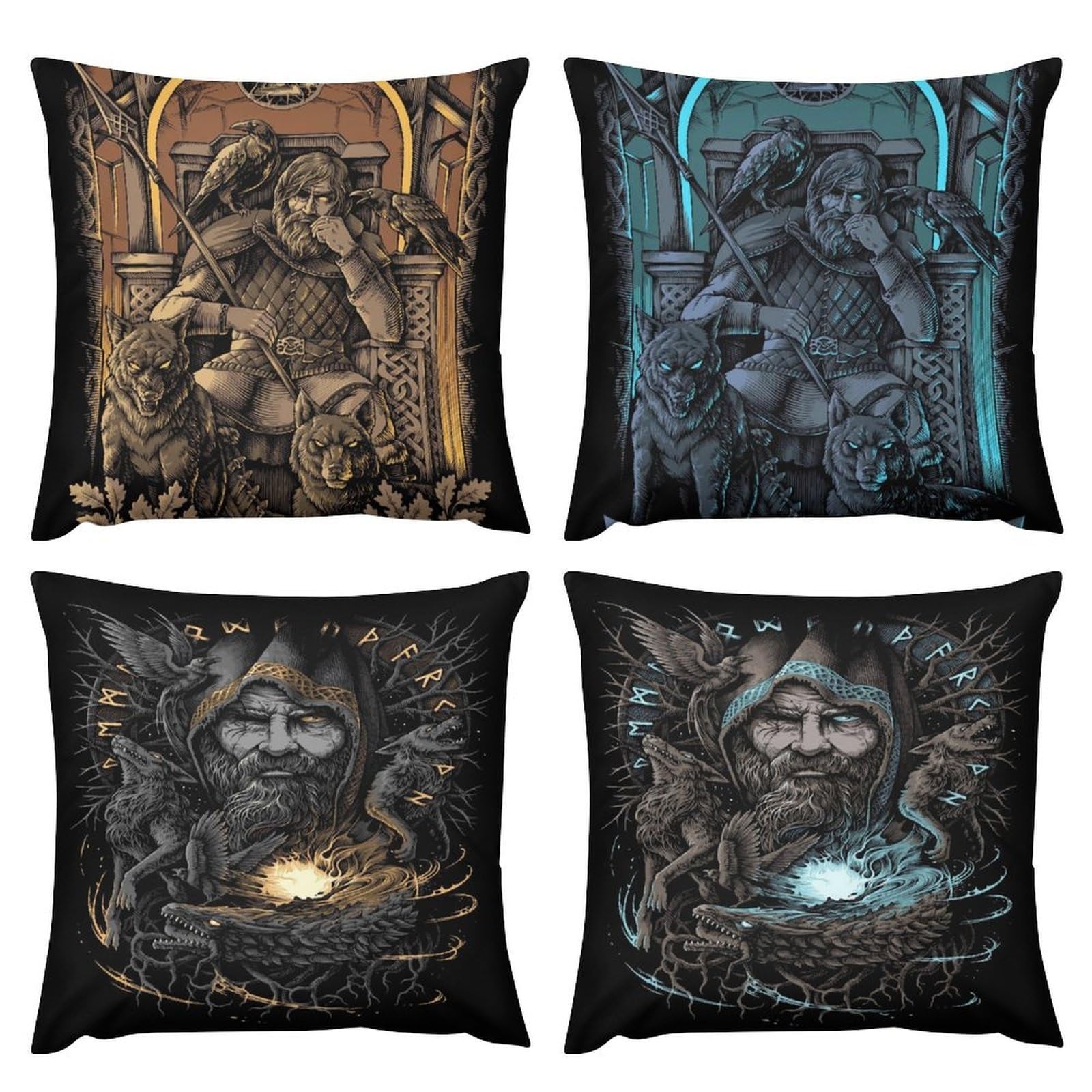 Housses de coussin Viking peluche douce pour protéger et décorer le canapé 56x56cm