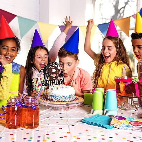 Miniatura 3 de Decoración para tartas de fútbol americano de 9 cumpleaños, decoración de fiesta de cumpleaños de 9 años para niño