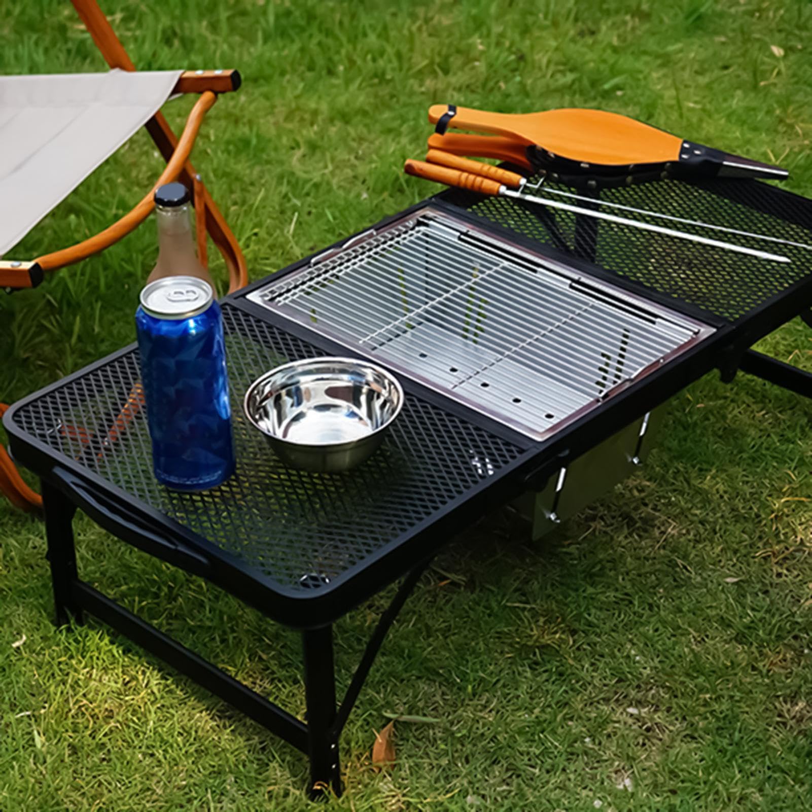 Grille do Gotowania na Zewnątrz Interaktywne Zabawki Z Nylonową Kością | Gryzaki Dla Intensywnych Gryzaczy Składane Rękojeści Do Kempingu Pikników Grillowania W Ogrodzie Na Plaży Dla Spotkań Rodzi