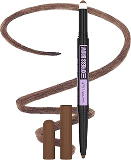 Maybelline Express Brow 2-in-1 Pencil + Powder Eyebrow Makeup, Soft Brown - Fast Natural Full Brows