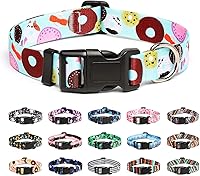 Vista 15 de Mercano Collar ajustable para perro, patrones de diseño especial, collar de nailon suave, cómodo y duradero, para perros pequeños, medianos
