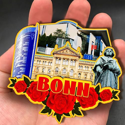 Miniatura 4 de Alemania Bonn - Imán de madera 3D para nevera, recuerdos coleccionables, decoración hecha a mano, artesanías 2