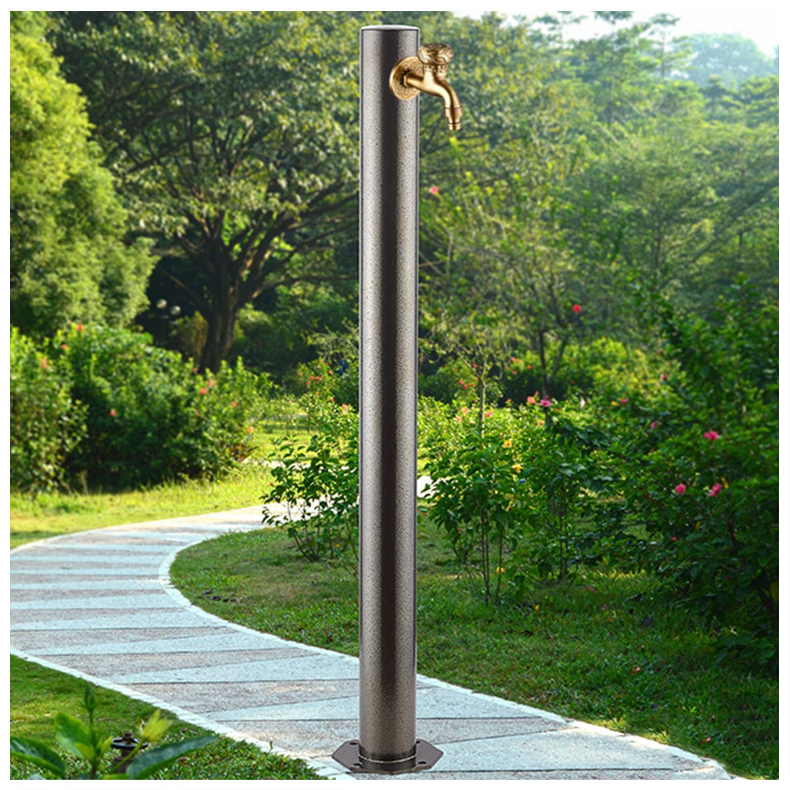 Columna de Agua para jardín Independiente, Columna de Agua para Exteriores, Grifo de latón para Exteriores, Columna de Agua para jardín con Grifo de Manguera para Patio, dispensador de Agua