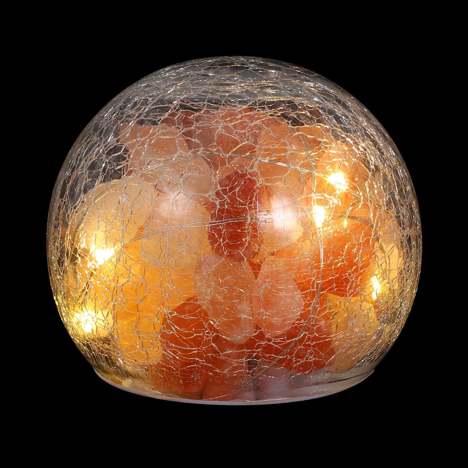 Lampe à Sel de Himalaya Décorative en Verre et Cristal, Style Créatif